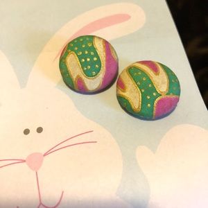 VTG fabric earrings